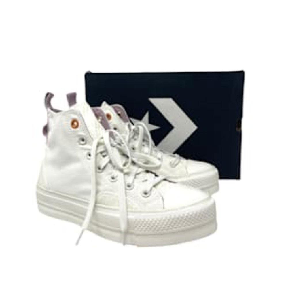 Converse CTAS Lift High Top Vintage White Egret Women's Size Canvas 572419C - Picture 7 of 11